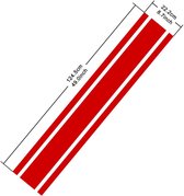 Auto Motorkap Streep Sticker Universele Race Carrosserie Zijstrepen Dakrok Bumper Aangepaste Vinyl Decoratie voor Auto's SUV Voertuigen Rood