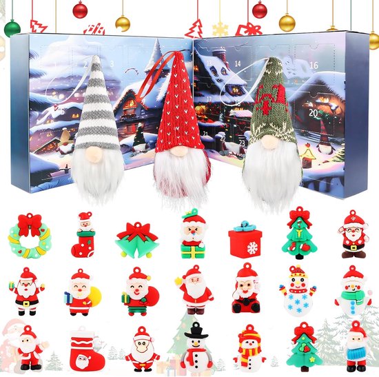 Christmas Dwarf Advent Calendar 2024, Wichtel Advent Calendar 2024, 24 Pieces Christmas Countdown Calendar for Christmas, Gnome Dolls for Children and Adults