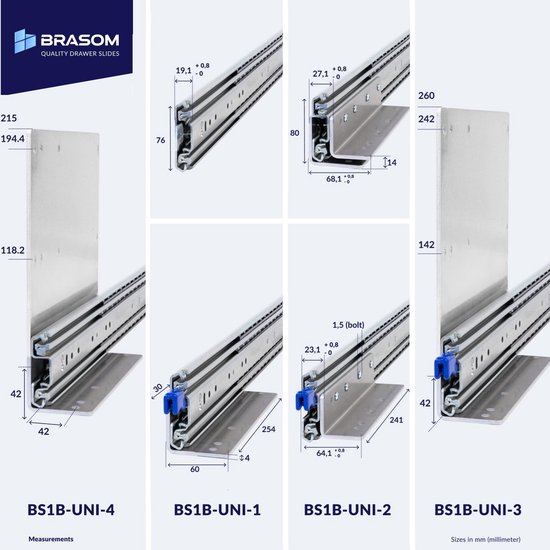 Set de glissières de tiroir de 250 kg 300 mm 12 pouces avec serrure et entièrement extensibles - Rails de tiroir courts et robustes à roulements à billes verrouillables 30 cm 12"