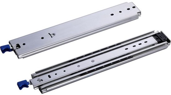 Set de glissières de tiroir de 250 kg 300 mm 12 pouces avec serrure et entièrement extensibles - Rails de tiroir courts et robustes à roulements à billes verrouillables 30 cm 12"