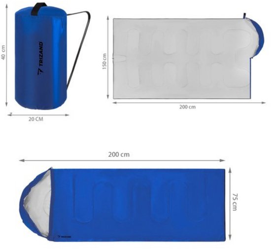 Sac de couchage Trizand - bleu S10249 | Sac de couchage