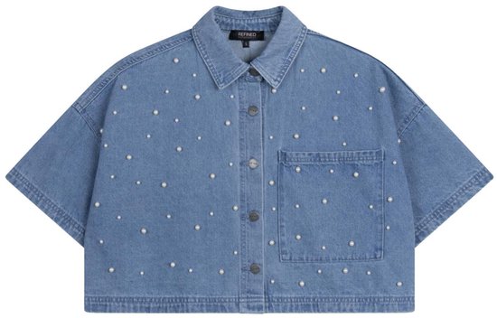 Refined Department Blouse Adeline Pearl Denim R2508771685 204 Blue Denim Dames Maat - S