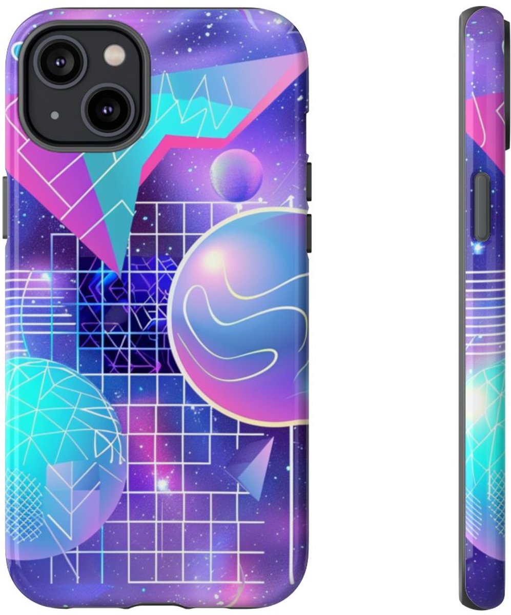 Abstract Geometrisch Ruimteontwerp – Telefoonhoesje Geschikt voor iPhone 14 Plus