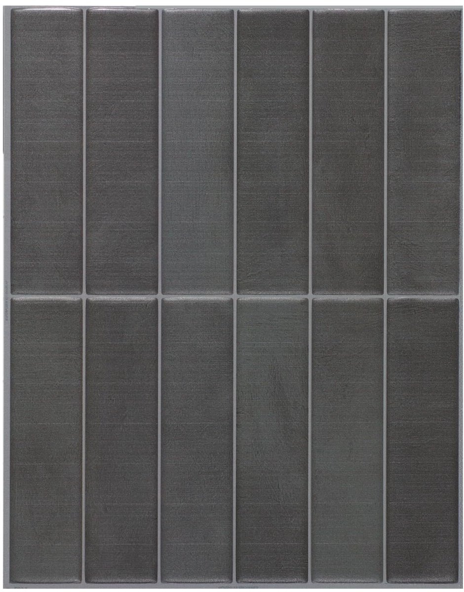 Smart Tiles zelfklevende keuken- en badkamertegels – Marokko donkergrijs, 3D-tegelstickers, zelfklevende keukenachterwand, wandpanelen, 5 tegels (29,02 x 22,86 cm), eenvoudig te installeren, gemaakt in Canada