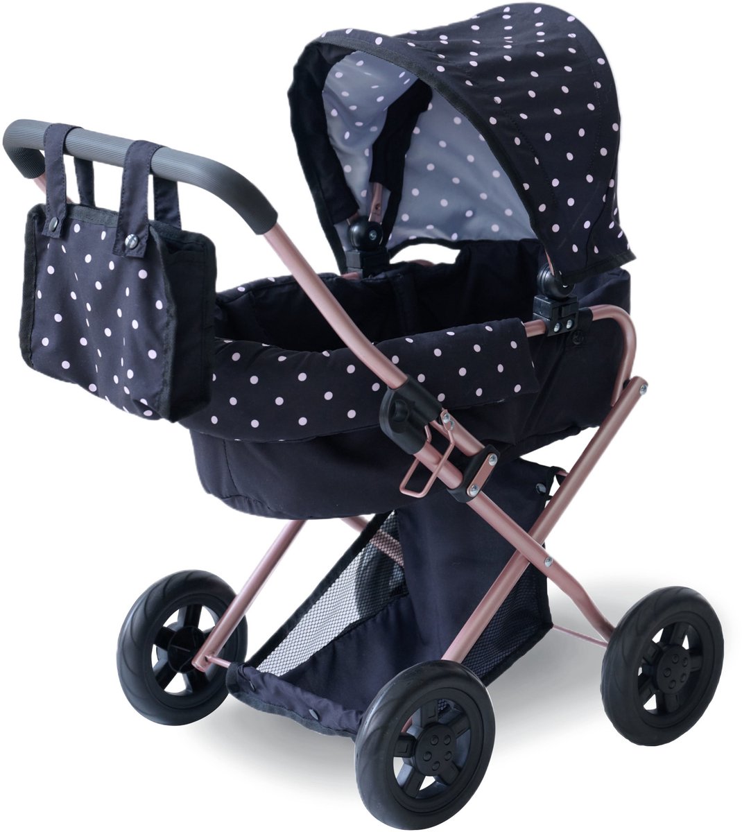 Teamson Kids Klassiek Poppenwagen Voor Babypoppen - Accessoires Voor Poppen - Zwart