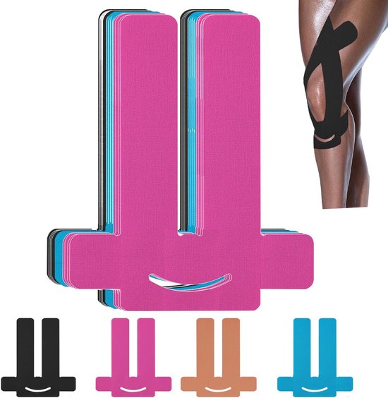 12 stuks voorgesneden kinesiologietape voor knieën, waterdichte knietape voor verlichting van kniepijn, voorgesneden, originele katoenen sporttape, duurzame knietape voor sport en langdurige ondersteuning (mix) Mix-12