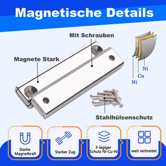 10 stuks Neodymium magneten 25 mm sterk met gat - extra