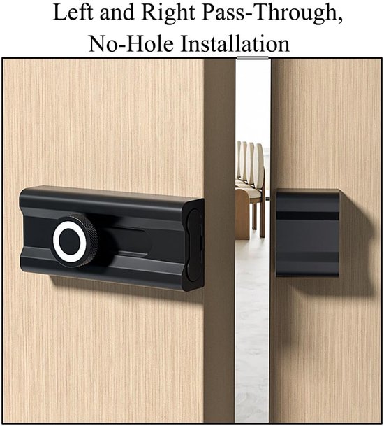 Deurboutsloten 80 mm aluminiumlegering schuifbout vergrendeling lijm gemonteerde schuifsloten huisveiligheid deurslot voor hout, metaal, glas en meer (zwart) van AIHYING — afbeelding 4