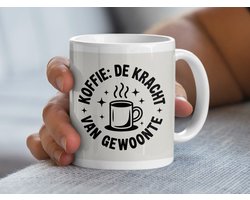 Koffie De Kracht Mug, Dutch Quote Mok, Motiverende Koffiebeker, Cadeau Voor Koffieliefhebber, Koffie Verslaafd Mok, Grappige Koffie Mug