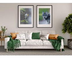 Vuurgoudhaan| Dibond mat | 50x70 cm | Wanddecoratie | Natuurposter
