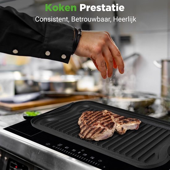 Grillplaat Inductie - Bakplaat - Gietijzer — afbeelding 5