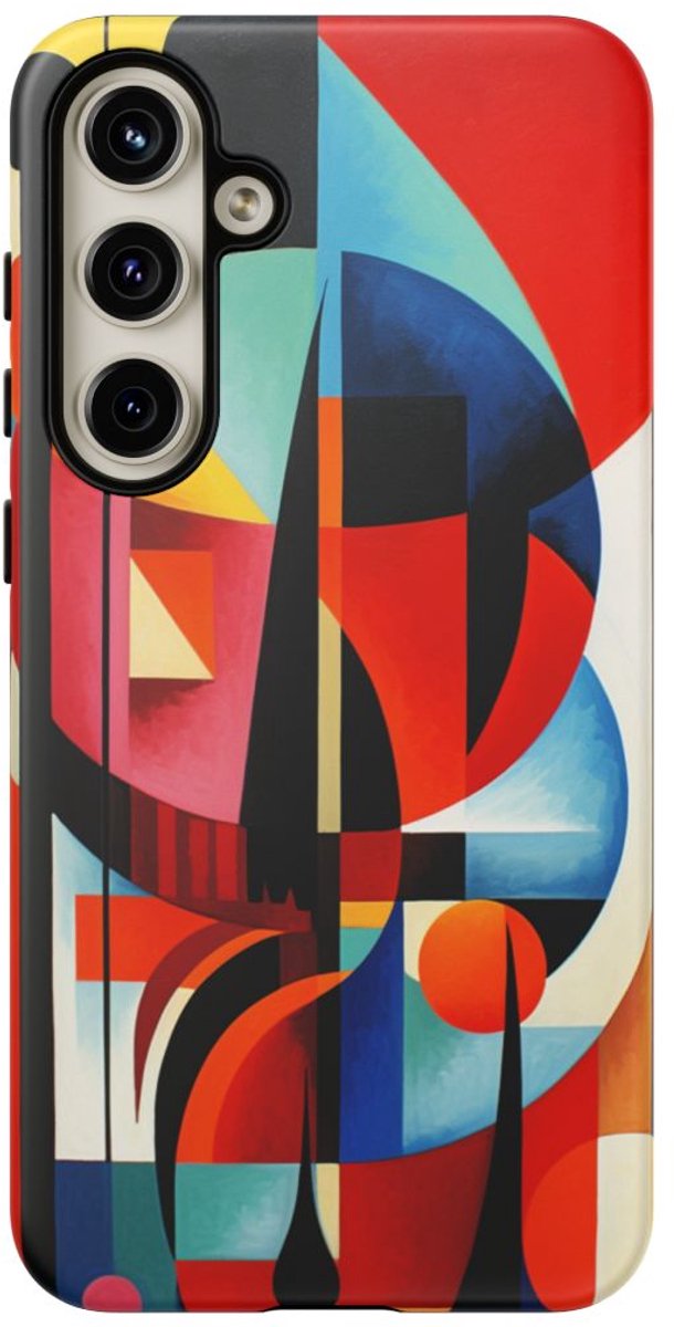 Abstracte Geometrische Compositie – Telefoonhoesje Geschikt voor Samsung Galaxy S24 Plus
