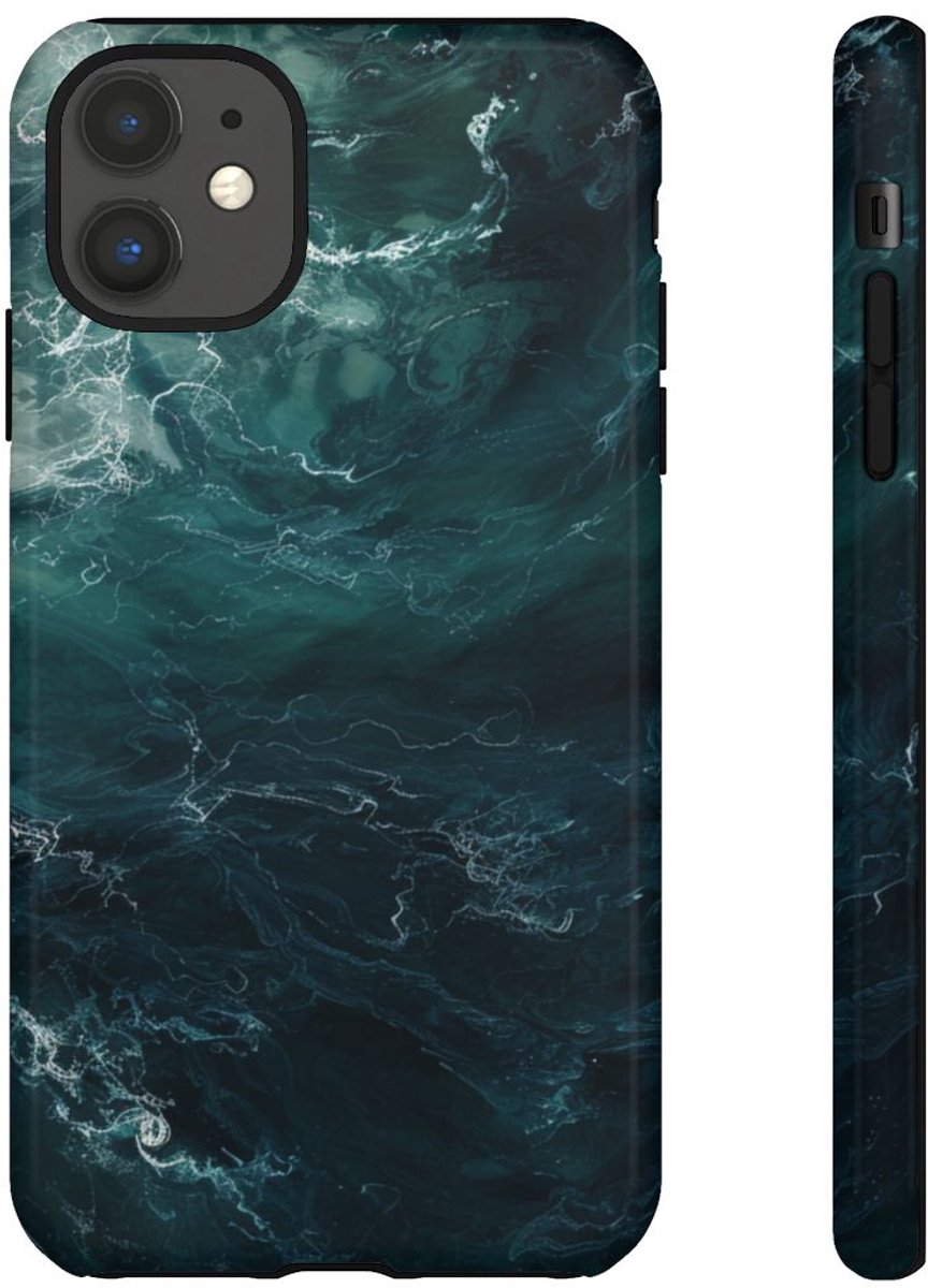 Donkere Waterdiepte Abstracte Kunst – Telefoonhoesje Geschikt voor iPhone 11