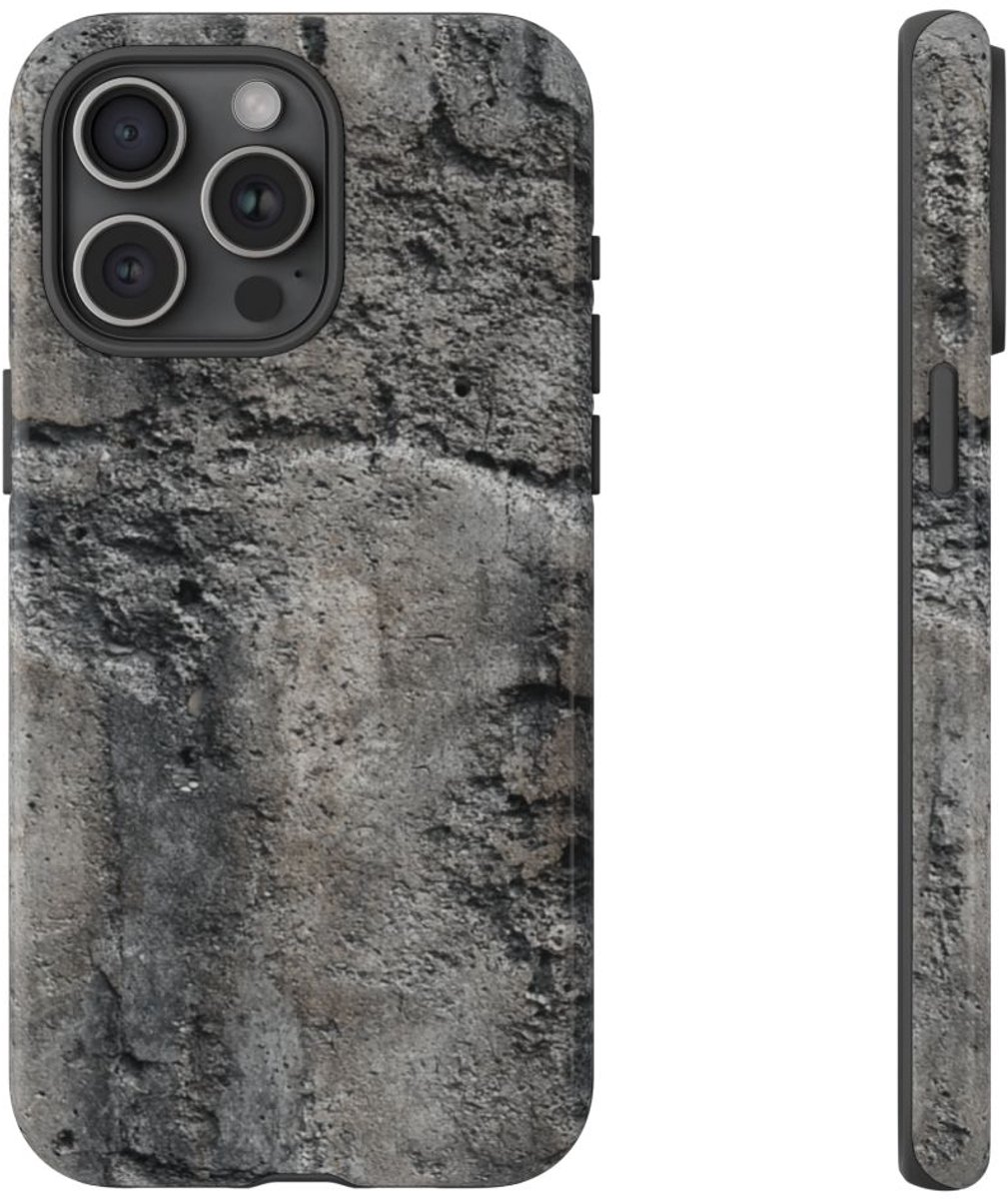 Dystopische Betonstructuur – Telefoonhoesje Geschikt voor iPhone 15 Pro Max