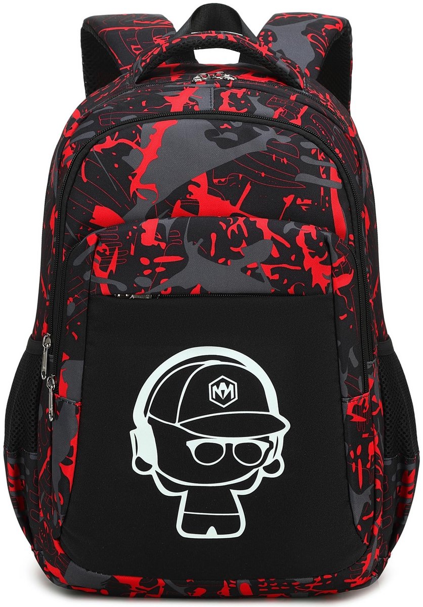 Ibenzoa® Rugzak met Uniek Graffiti Ontwerp voor Dagelijks Gebruik en Reizen, Waterdichte School- en Laptoptas voor Dames en Heren