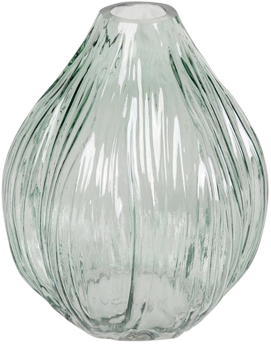 Dekoratief | Deco vaas, groen/transparant, glas, 15x15x18cm | A259059