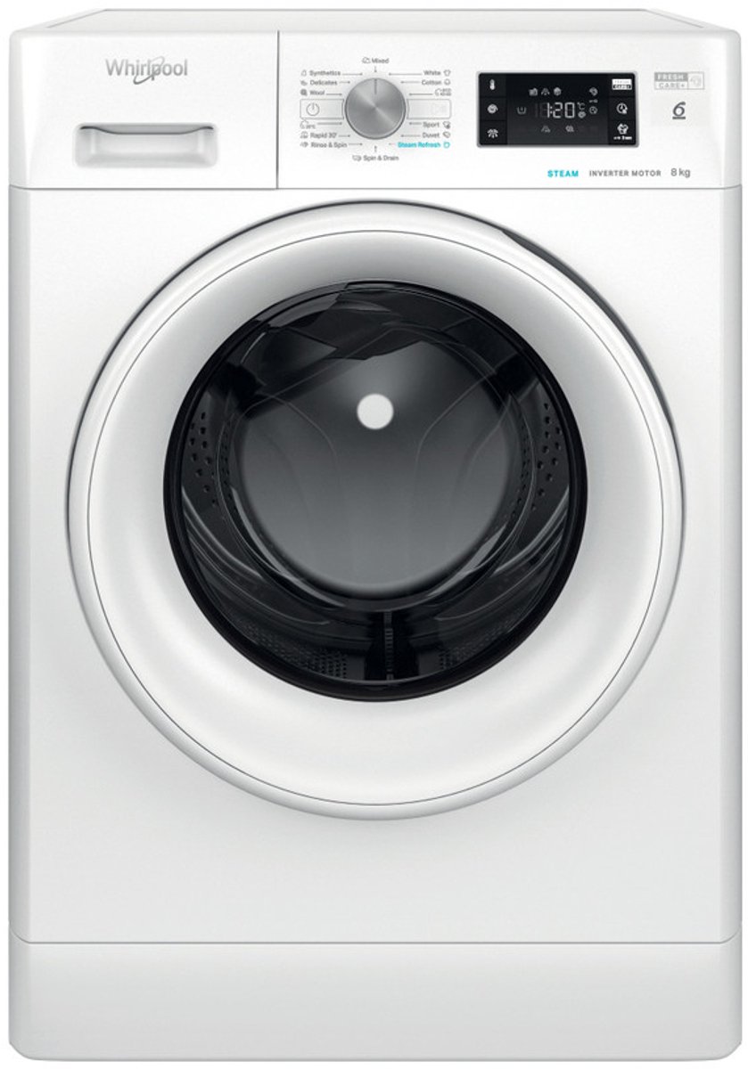 Whirlpool FFB 8469 WV EE - FreshCare+ Steam - 8kg Wasmachine