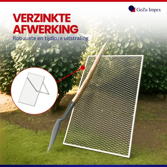 GeZu Impex Tamis pour Terre 100 x 60 cm Galvanisé à chaud