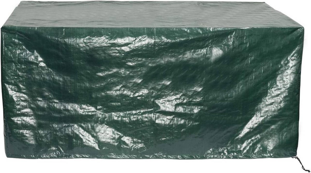 warraich-Groene PE Tuinmeubelhoes 180x120x70 cm – Waterdicht en UV-bestendig Beschermzeil voor Buitenmeubelen