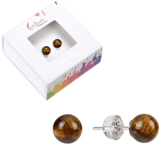 Oorbellen Tijgeroog 6 mm