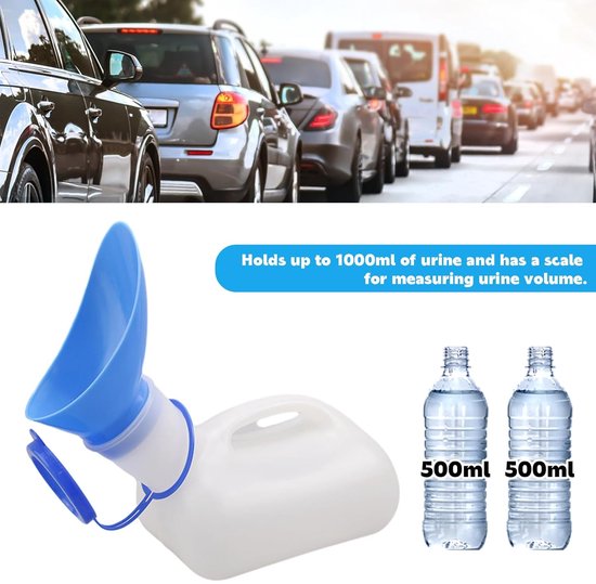 Urinoir Homme avec Couvercle, 1000ML Urinoir Portable d'Urgence
