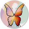 rood, geel, paars, roze, Vlinder, Digital Art, Oranje