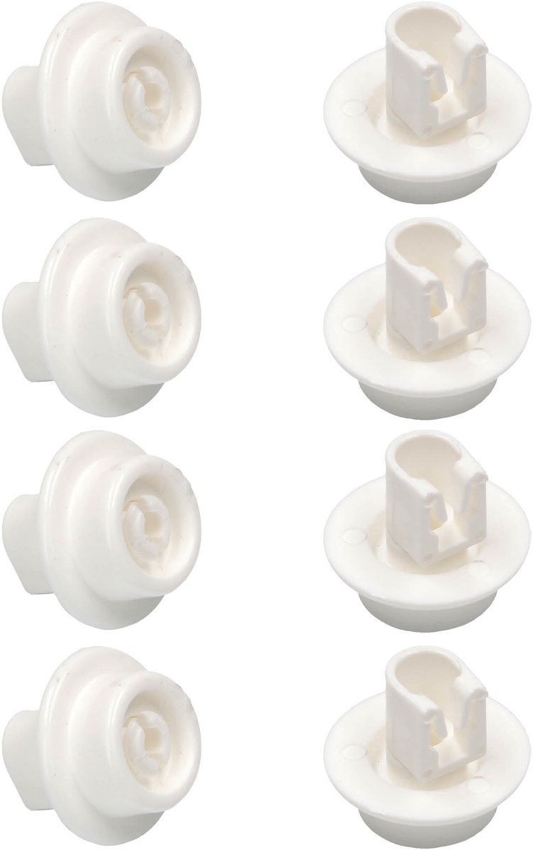 Multaparts® wielen onderkorf vaatwasser - set van 8 stuks - | Afmetingen Ø 34 mm wiel, 29 mm hoog | O.a. geschikt voor AEG, Blomberg, Brandt, Electrolux, Juno, Zanker, Zanussi e.a.| Alternatieve wieltjes 50279059005
