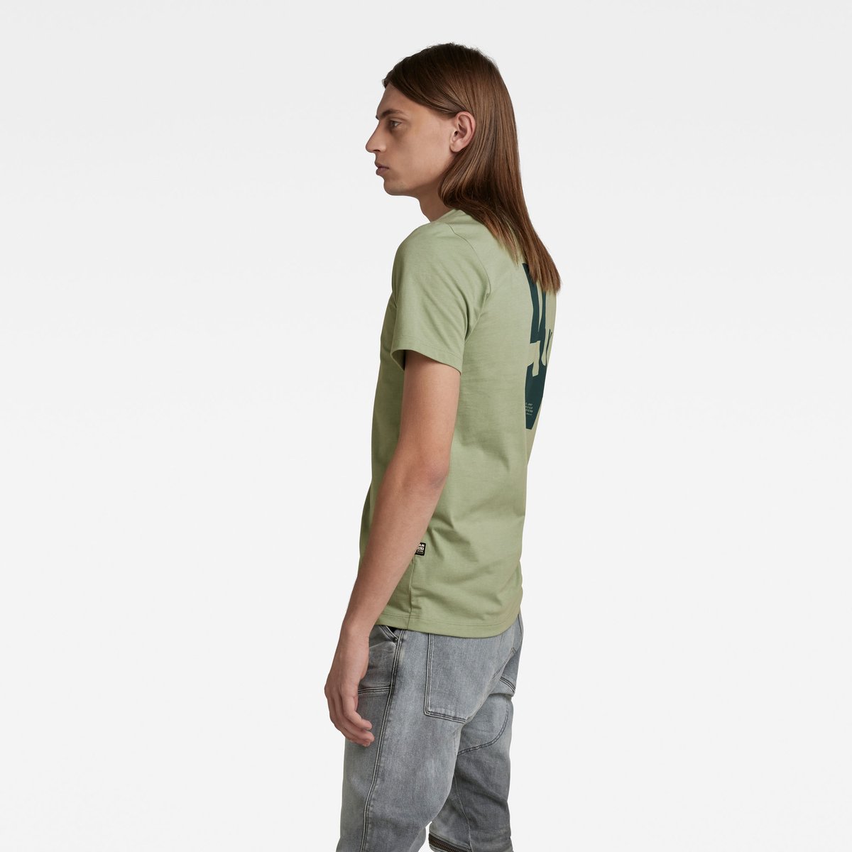 G-Star Hand back gr slim r t Heren T-shirts Groen