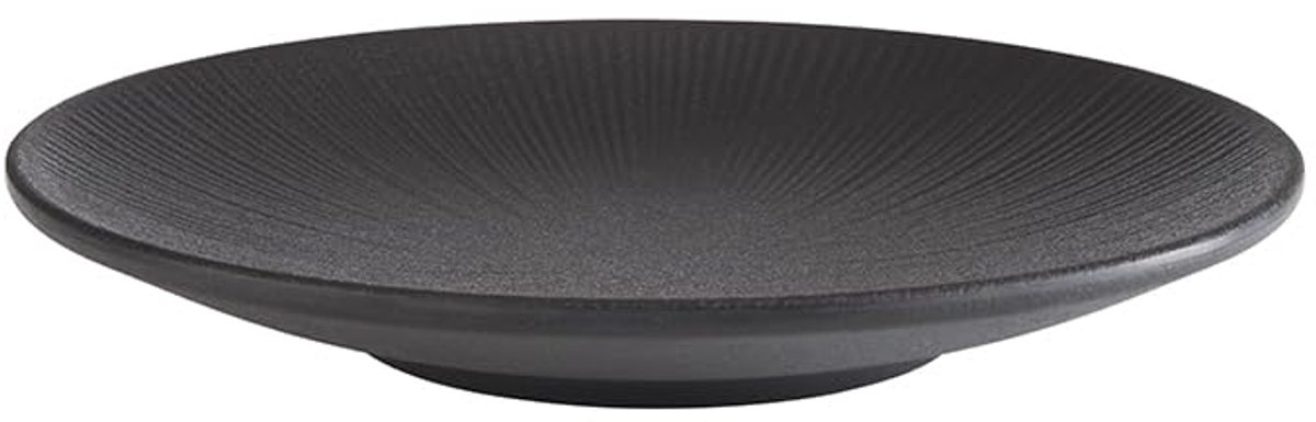 APS 85063 Bord NERO, Ø 21 cm, hoogte 3 cm, melamine, zwart