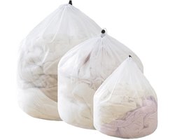 JOOTUEPO Wasnet voor wasmachine, 3-pack waszakken, wasmachine waszak met snoerstopper, reistas voor opbergen en organiseren, waszakken voor babykleding, bh-ondergoed