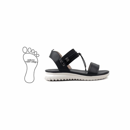 Verstelbare sandalen met brede neus, model H - Lou