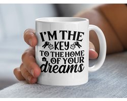 Sleutel tot je droomhuis mok, Makelaar Cadeau, Nieuw Huis, Huis verkopen, Vastgoed Mok, Grappige Mok, Makelaar Bedankt Cadeau