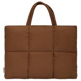 Selencia Vaya Puffy Laptoptas - Laptop Tas tot 16 inch Laptops - Mocha Brown