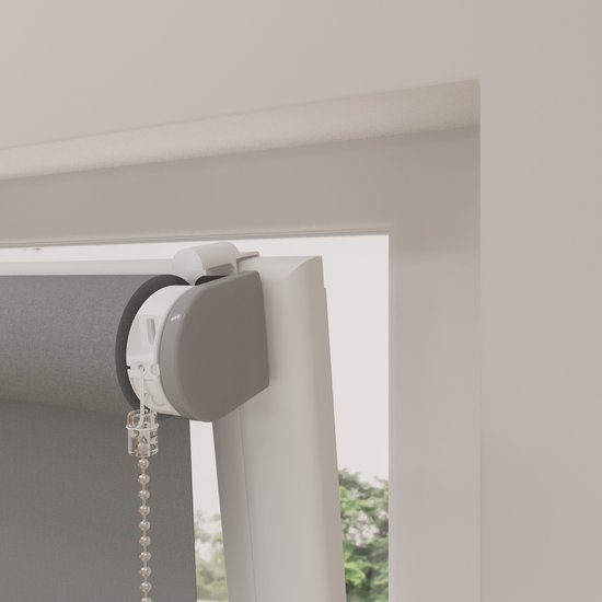 Store enrouleur électrique Easy Soft - Occultant - Gris Clair - 180 x 190 cm - CMD-02-P