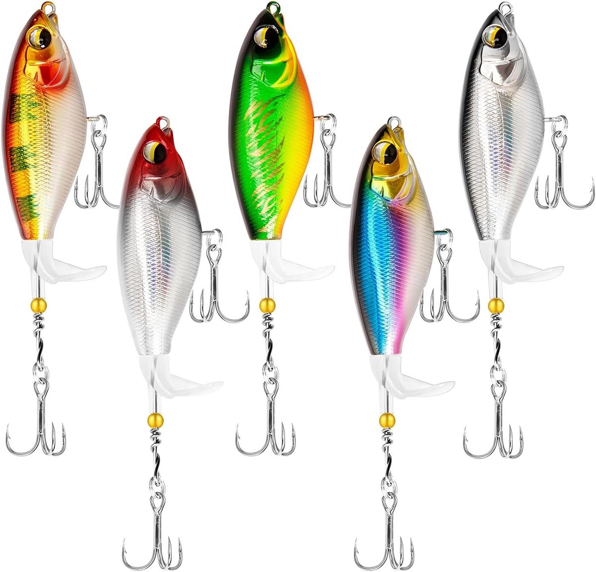 Allecto Plus - Wobbler Pike Cheese 9.2 cm 12 g 5 Stuks Drijvend Aas voor Baars Meerval Snoek Bigbait Snoekkaas Groot Aas voor Roofvissen