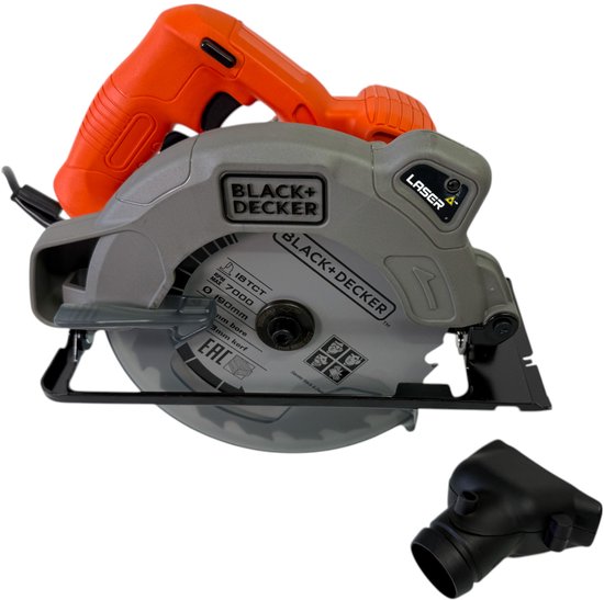 Scie circulaire BLACK + DECKER CS1250L-QS - Réglage de la profondeur 1200W - Laser intégré