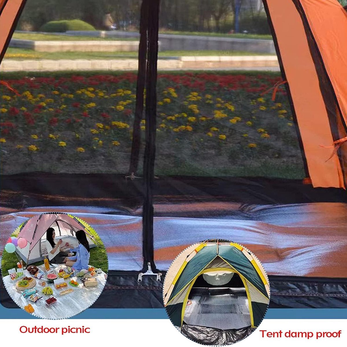 Aluminiumfolie Mat Slaapmat Voor Kamperen 200x200 Cm Isolatiemat Thermische Deken Opvouwbare Tentmat Vloermat Ultralicht
