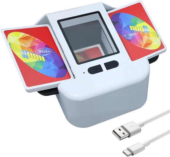 Automatische Kaartenschudmachine Met Oplaadbare 2000mAh Batterij Elektrische Kaartenmixer Snelle En Stille Kaartenschudder Geschikt Voor Poker Uno Skip Bo En Kaartspellen Card Shuffler Kaartspel Accessoire 358099 Automatische Kaartenschudmachine Met Oplaadbare 2000mAh Batterij Elektrische Kaartenmixer Snelle En Stille Kaartenschudder Geschikt Voor Poker Uno Skip Bo En Kaartspellen Card Shuffler Kaartspel Accessoire 358099