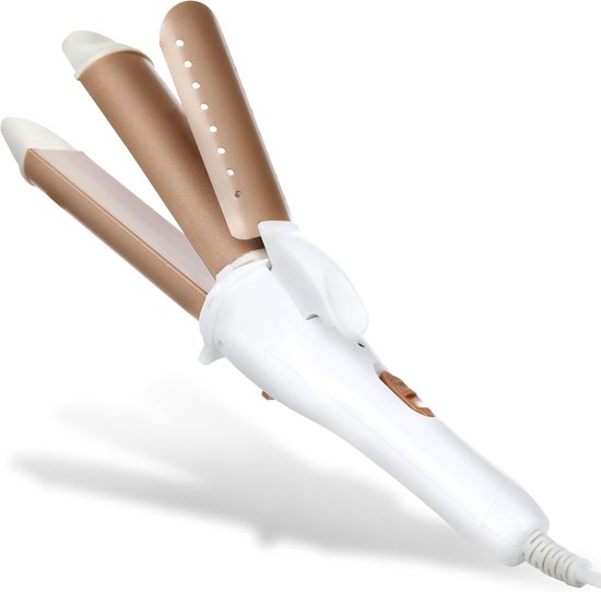Foto: 2 in 1 keramische krultang en stijltang stijltang professionele haarstylingtool met twee functies 1 18 krulvolume 160 200c warmte snelle verwarming 1 8 m snoer voor lang en kort haar