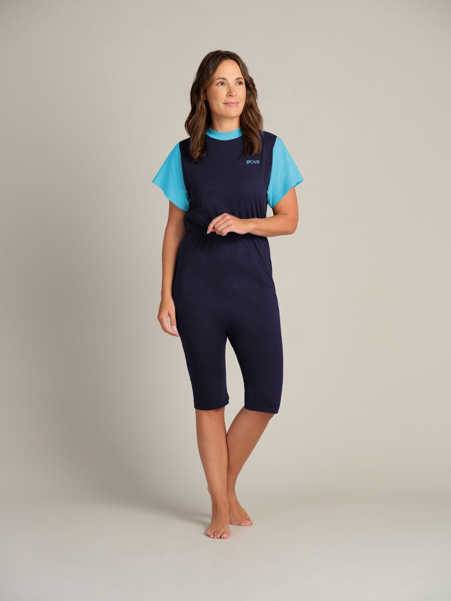 Goedkoopste Jersey hansop | Rugritssluiting | Korte mouw | Korte pijpen | Donkerblauw| M