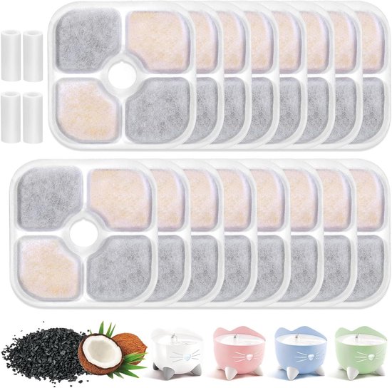 24 stuks voor Petlibro, drinkfontein, kattenfonteinfilter, drinkfontein voor kat, filters, reservefilter, vervanging, huisdierfilter