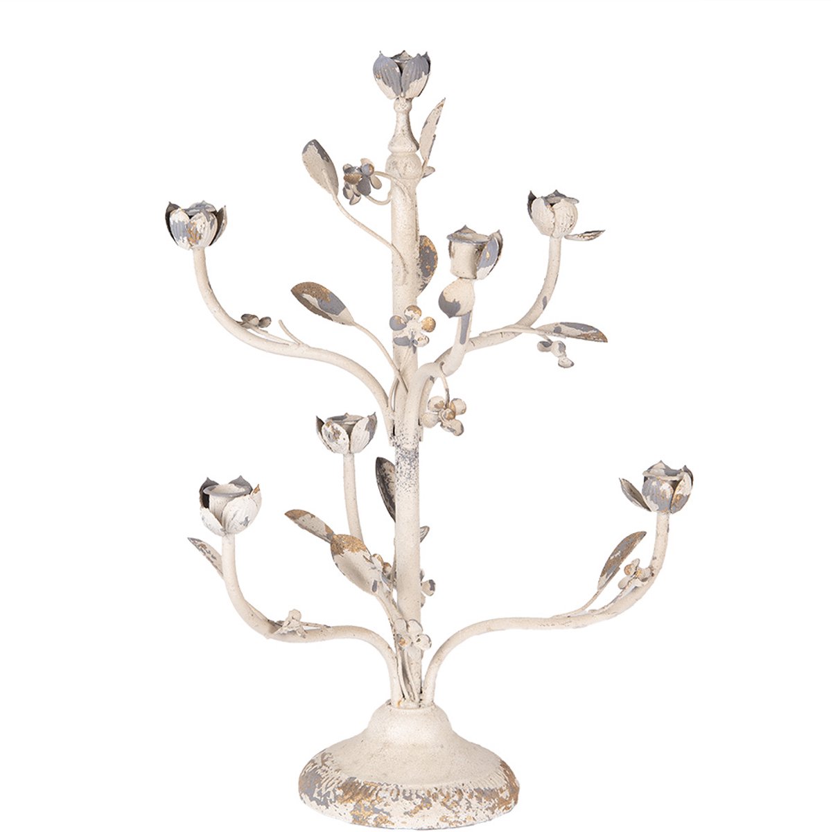 Clayre & Eef Kandelaar Ø 39x51 cm Beige Metaal