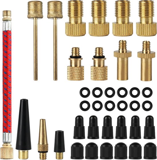 Set Verloopnippels Fietspomp - 32 Stuks - Fietsventiel - Universeel Set Verloopnippels Fietspomp - 32 Stuks - Fietsventiel - Universeel