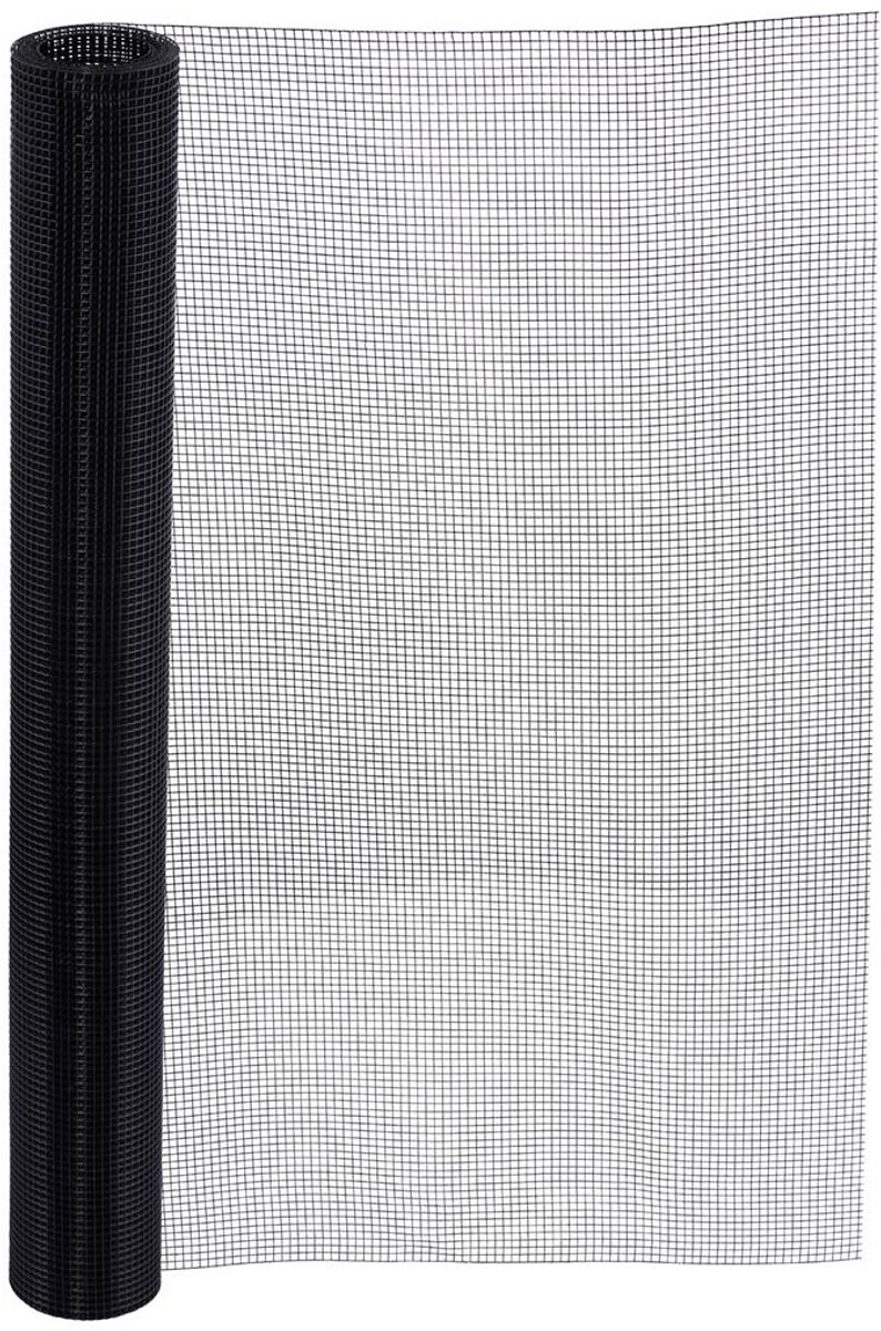 Muizengaas 6 x 6mm 1,00mm 100cm x 25m Zwart gecoat RVS.