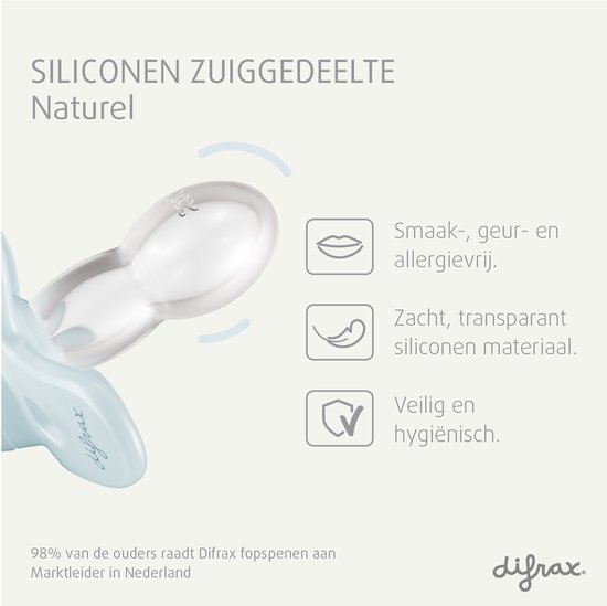 Difrax Natural Fopspeen - 12 tot 18 Maanden - Blaadjes - Paars - 2 Stuks van Merkloos — afbeelding 3