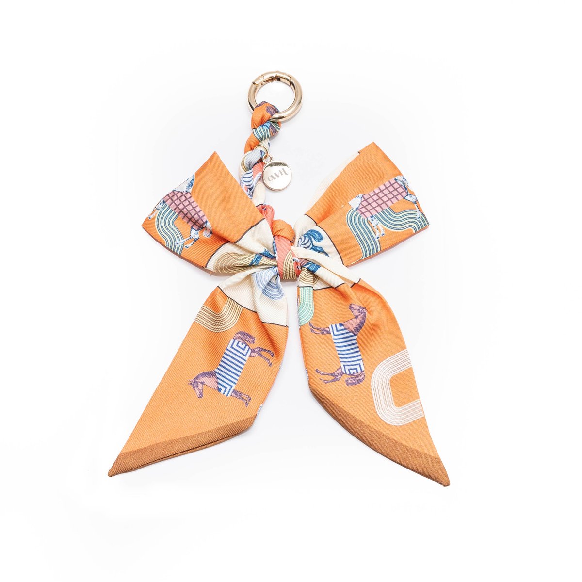 xoxo Wildhearts Bag Charm - Parisian Bow - Orange - Hangertje voor handtas - Accessoire voor dames tas - Strikje - Hanger met strik - Sleutelhanger - Oranje