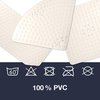 Badmat antidérapant pour le bain Tapis de douche crème-demi-rond 58cm lavable à 60 degrés - Tapis antidérapant pour douche ou bain - Badmat très robuste