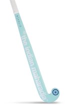 The Indian Maharadja Indoor Solid JR [wood]-28 inch Hockeystick Kids - mintgroen-wit-donkerblauw