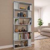 vidaXL Boekenkast/kamerscherm 80x24x192 cm spaanplaat betongrijs