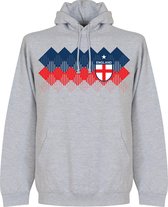 Engeland 2018 Pattern Hooded Sweater - Grijs - XXL